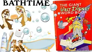 Child Superstar Learning | Giant Walt Disney Word Book | BATH TIME!