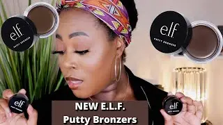 НОВЫЙ БРОНЗЕР + РУМЯНА ELF COSMETICS PUTTY | СВОТЧИ + ДЕМОНСТРАЦИЯ + ОБЗОР (2 самых темных оттенка бронзера)