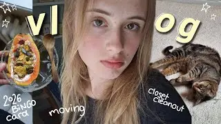 moving vlog | 2026 bingo card 💫  packing my life, closet clean out 