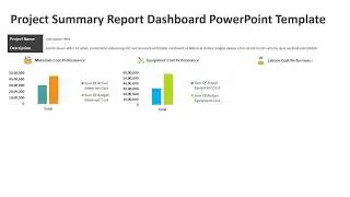 Project Summary Report Dashboard PowerPoint Template | Kridha Graphics