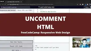 Uncomment HTML (Basic HTML and HTML5) freeCodeCamp Tutorial