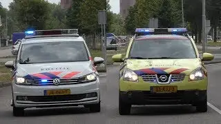 OVD-G 21-804 en OVD-P met spoed naar een treinongeval in Oss