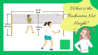 Badminton Net Height/ Badminton Net Height in Ft & Meter/ Badminton Net Size & Measurements