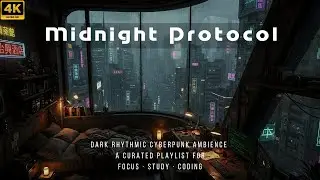 Midnight Protocol | Rainy Cyberpunk City 4K UHD 🌃 Dark Rhythmic Ambience for Coding, Gaming & Focus