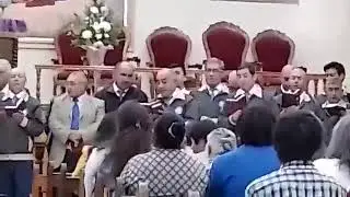 coro cuerpo de ciclistas y voluntarios IEP de la amada Iglesia en Buin...