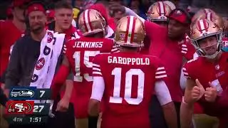 Jimmy Garoppolo with a rushing touchdown - San Francisco 49ers vs Seattle Seahawks - NFL Week 2 2022