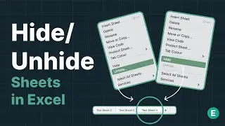 How to Hide Sheet in Excel | 3 Clicks To Hide & Unhide