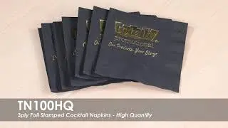 3ply Foil Stamped Cocktail Napkins - High Quantity | TN100HQ