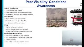 Poor visibility conditions Awareness / Road Safety Awareness 
