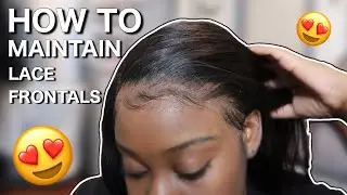 HOW TO MAINTAIN YOUR LACE FRONTAL + HOW TO WRAP IT AT NIGHT ft. Beauty Forever