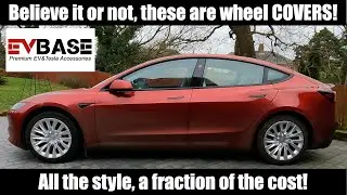 Why pay for alloy wheel upgrades for your Tesla when you can buy these? EVBase luxury wheel covers.