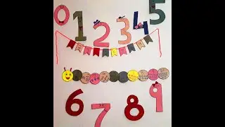 DIY numbers learning and counting#Easy activity of number learning#  Wall decoration ideas for kid