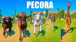 Pecora Category Animals Speed Race is Planet Zoo includes Reticulated Giraffe, African Buffalo