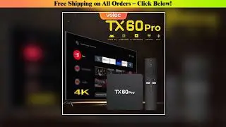 Velec Smart TV Box Android 16 16+256GB 4K Video Decoding High-End Streaming with Dual-Band WiFi