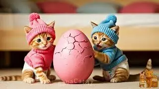 Ginger Sisters And Magical Egg😱 | Mama Cat Gets Angry 🐾🙂