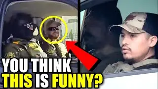 Гражданские лица дают агентам иммиграционной и таможенной службы попробовать их же лекарство.