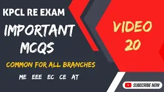 KPCL RE EXAM 2025-26 | MECHANICAL ENGINEERING  Important MCQs | USEFULL FOR ALL AE/ JE