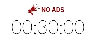 30 Minutes Timer Alarm | No ADS | Silence No Music | Soft Alarm