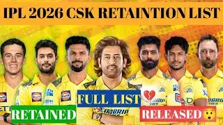 CSK Retain & Release। ms dhoni। Ravindra jadeja। Gaikwad। #ipl2026 #cricket #news