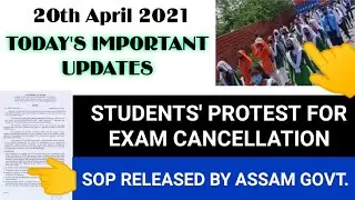 SOP Released by Assam Govt. 👈 Students' Protest for Exam Cancellation | #CancelBoardExam2021
