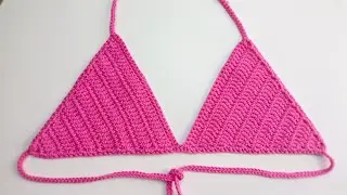Easy Crochet Triangle Bikini (How to Crochet Pattern)