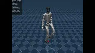 Unitree G1 2D Walking Kinematic Mode (MuJoCo)
