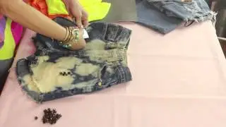 How to Put Studs on Shorts : Style Creations