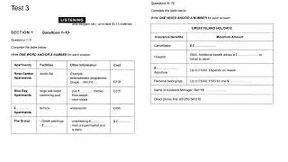 Apartments Facilities Other Information Cost | IELTS LISTENING TEST | SECTION-1
