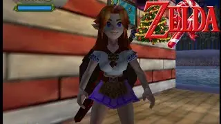 Ocarina of Time Malon Randomizer Christmas Textures [3] - Enemy Clearing in Dodongo's Cavern!