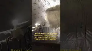 Application of sprayed concrete (shotcrete) in a tunnelling project || #construction #civilengineer