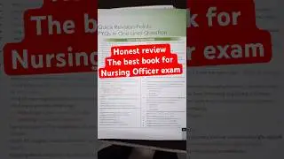 Student Review | Best Book for Nursing Officer Exam #NursingBook #NursingPreparation #NursingOfficer