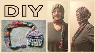 Knit a hat with an integrated scarf &bull; DIY * Julebuergerfee
