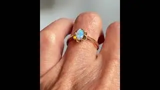 Vintage Gold Buttercup Opal Solitaire Ring
