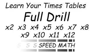 Full Drill -  x2 x3 x4 x5 x6 x7 x8 x9 x10 x11 x12 Times Tables