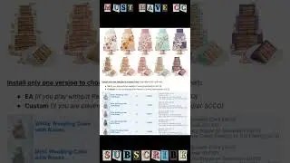 FREE 3 TIER FUNCTIONAL WEDDING CAKE |THE SIMS 4 #thesims4 #sims4 #capcut #shorts