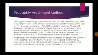 Probability Assignment Method