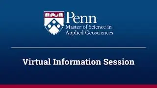 Master of Science in Applied Geosciences Virtual Information Session - September 2023