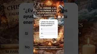 Los chismes te roban la paz #santer&iacute;a #espiritualidad #pazmental