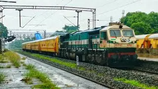 Super acceleration by WDP4D | 40102 ERS WDP4D with workman special departs Cheppad | #indianrailways