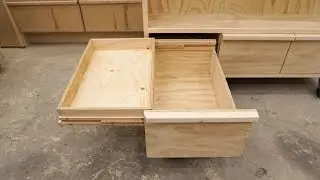 Double Deck Drawers On Wooden Full Extension Slides
