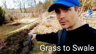 Grass to swale transformation