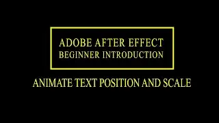 AAE-003 Animate text position and text scale in Adobe After Effects Video