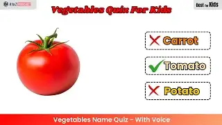 Vegetables Choose Correct Option Worksheet | English Learning Quiz for Preschool, LKG and UKG Kids
