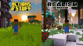 ACTIONS & STUFF (NEW) VS REALISM CRAFT VISUALS COMPARISON in Minecraft Bedrock (actions & stuff)