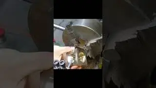 Turning a Cube Inside a Cube from 3 Different Materials #lathe #machining