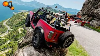 Cars vs Cliff Roads #8 - BeamNG.drive