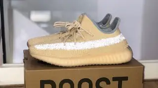 Yeezy Boost 350v2 Linen Color Unboxing Review Retail Material With Best Qulaity From topfactorys.ru
