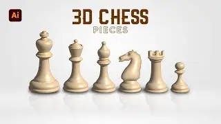 Adobe Illustrator Tutorial 2023 | learn how to create 3d chess piece set | part 1| MJ Graphics