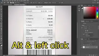 How to edit a Receipt in Photoshop