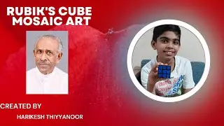 HIS HIGHNESS UTHRADOM THIRUNAL MARTHANDA VARMMA / RUBIK'S CUBE MOSAIC ART WITH 300 CUBES